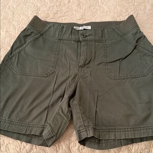 Green Casual Shorts
